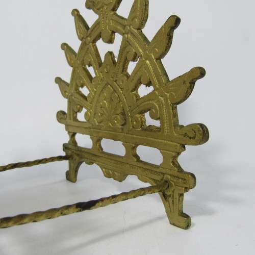 Antique Brass pen stand - one stabilizer loose
