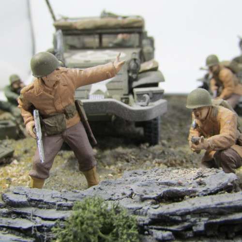 US Army military display diorama with lead dome