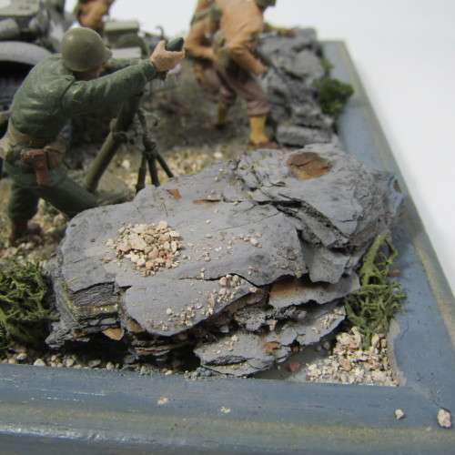 US Army military display diorama with lead dome