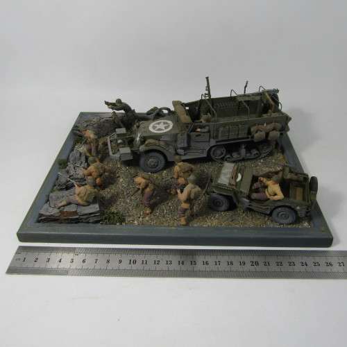 US Army military display diorama with lead dome