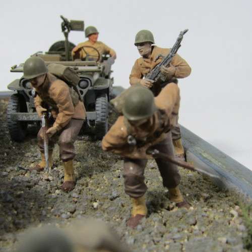 US Army military display diorama with lead dome