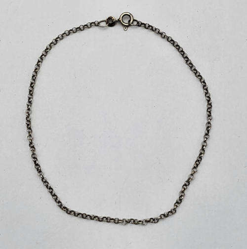 2 Silver ankle bracelets - 22cm - 2.4g