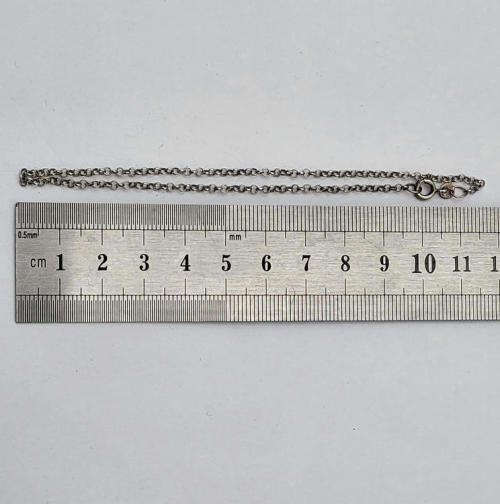 2 Silver ankle bracelets - 22cm - 2.4g