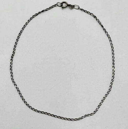 2 Silver ankle bracelets - 22cm - 2.4g