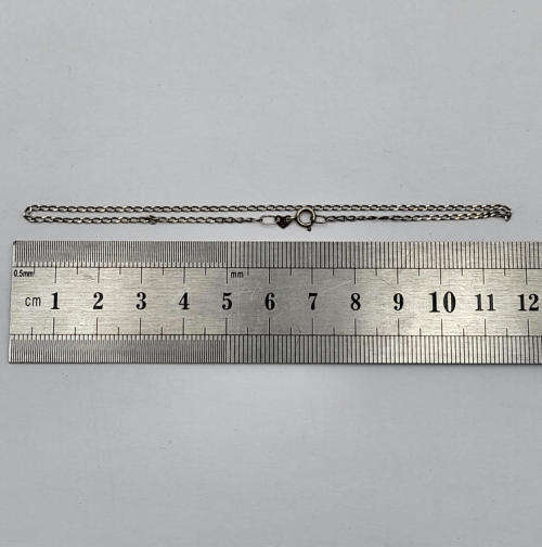 2 Silver ankle bracelets - 22cm - 2.4g