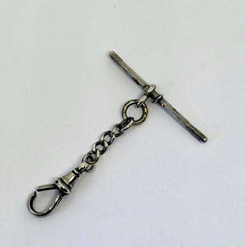 Sterling silver vintage short fob chain hallmarked