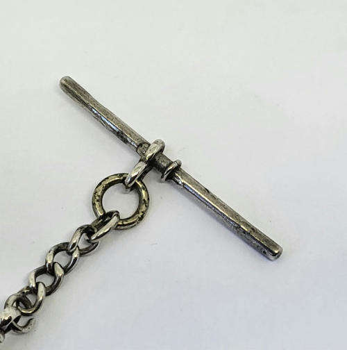 Sterling silver vintage short fob chain hallmarked
