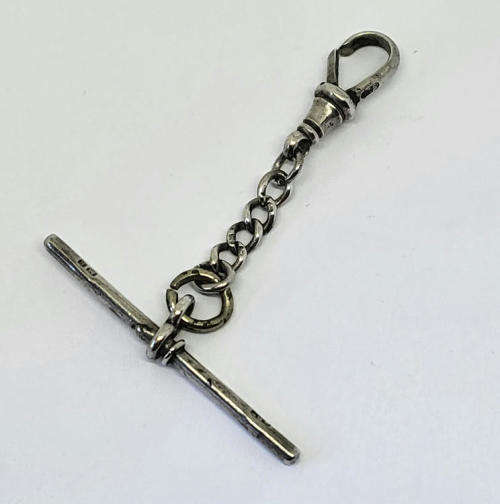 Sterling silver vintage short fob chain hallmarked