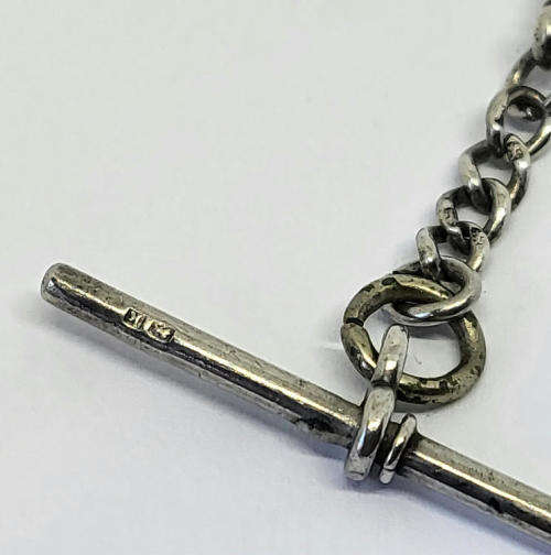 Sterling silver vintage short fob chain hallmarked