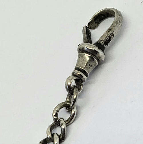 Sterling silver vintage short fob chain hallmarked