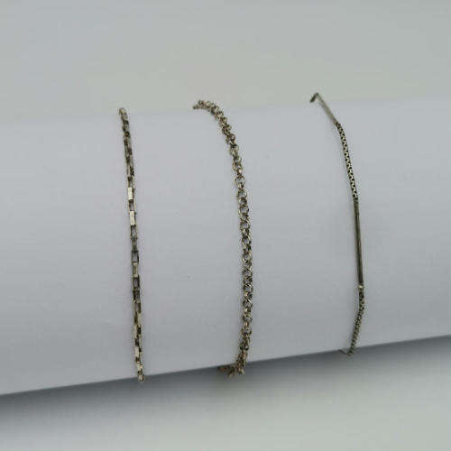 Lot of 3 different silver bracelets 18cm - 3.7g