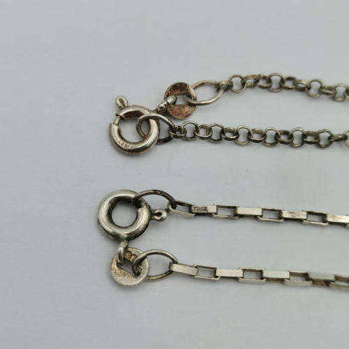 Lot of 3 different silver bracelets 18cm - 3.7g