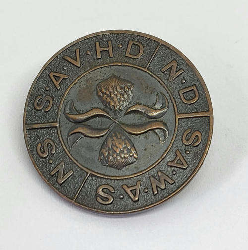 SA Womens Auxiliary service badge #49/803 J.D Scheepers