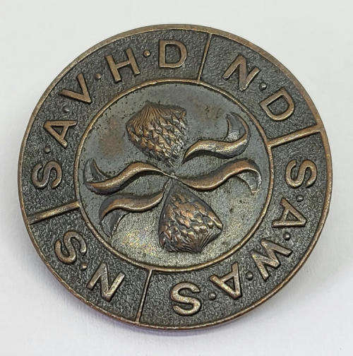 SA Womens Auxiliary service badge #49/803 J.D Scheepers