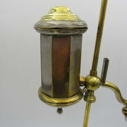Antique brass student lamp - some missing parts