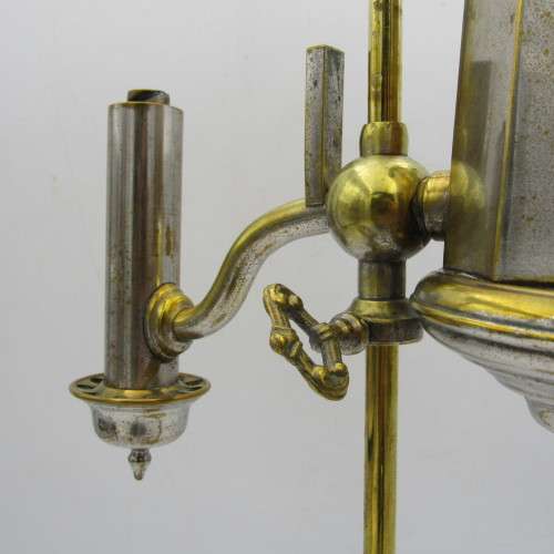 Antique brass student lamp - some missing parts