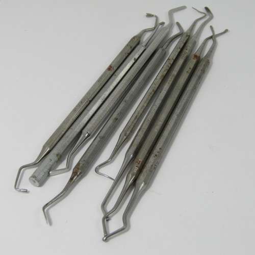 Lot of 8 dentist tools