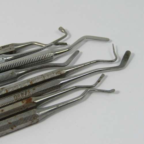 Lot of 8 dentist tools