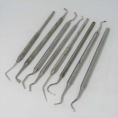 Lot of 8 dentist tools