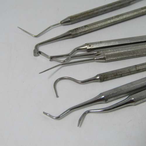 Lot of 8 dentist tools