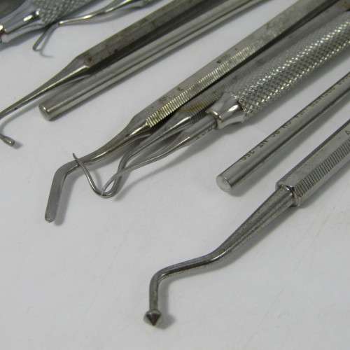 Lot of 10 dentist tools