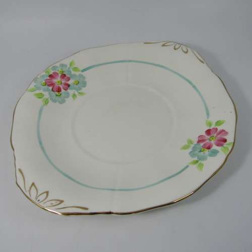 Vintage Adderley porcelain teapot, milk jug, sugar bowl and cookie platter