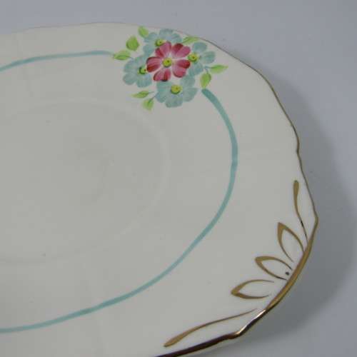 Vintage Adderley porcelain teapot, milk jug, sugar bowl and cookie platter