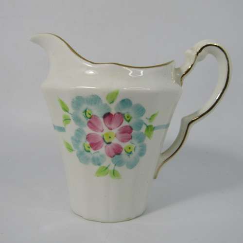 Vintage Adderley porcelain teapot, milk jug, sugar bowl and cookie platter