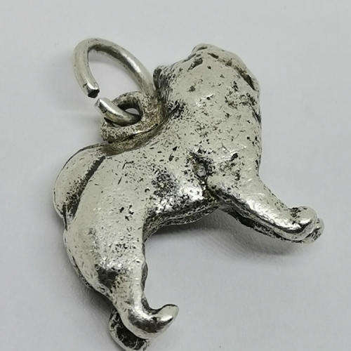 Vintage silver Chow Chow dog charm for bracelet - weighs 6.1g