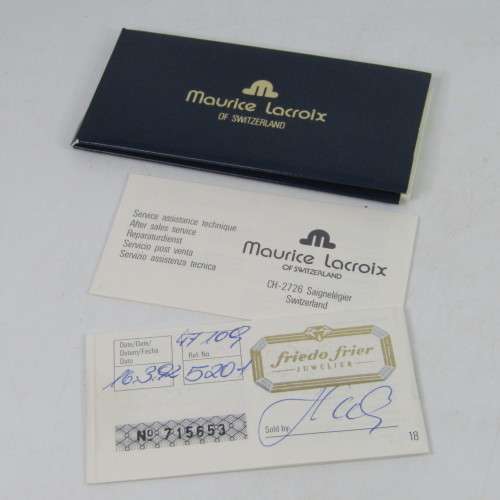 Maurice Lacroix 47109 Gold Electroplated ladies quartz watch with box - working