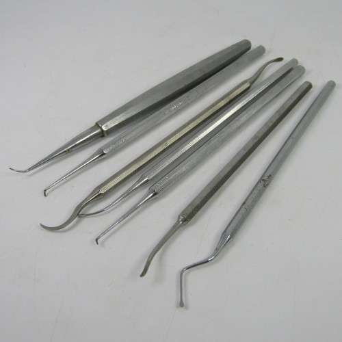 Lot of 7 different dentist tools