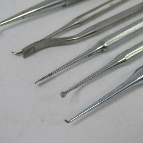 Lot of 6 different dentist tools