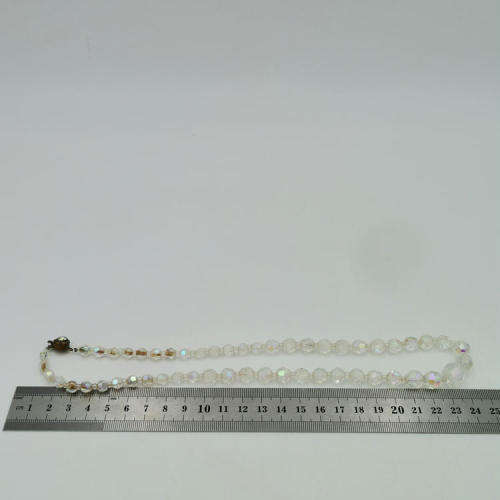 Vintage crystal necklace with brass clasp