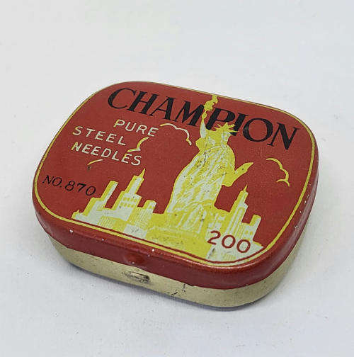 Vintage Champion gramophone needles tin - Some contents