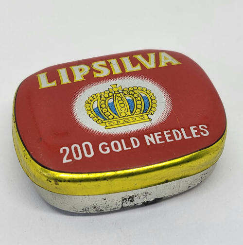 Vintage LipSilva gramophone needles tin - Some contents
