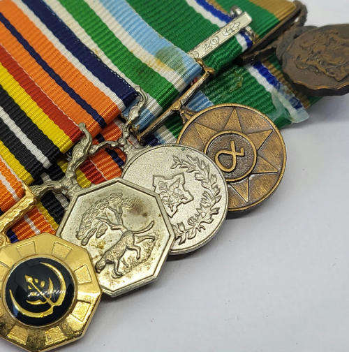 Set of 5 SADF miniature medals - Loyal service medal is missing