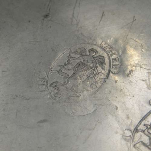 Antique 1842 CH. Raithel German pewter bowl