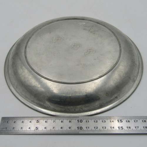 Antique 1842 CH. Raithel German pewter bowl
