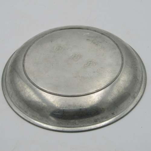 Antique 1842 CH. Raithel German pewter bowl