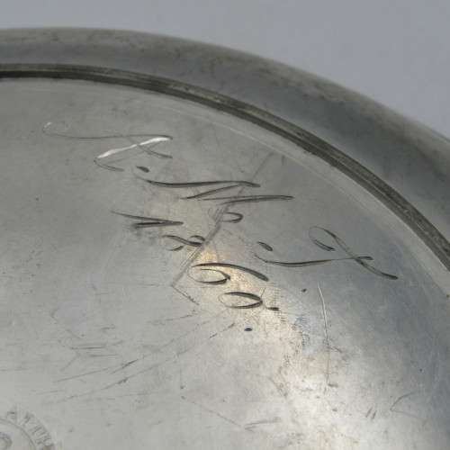 Antique 1842 CH. Raithel German pewter bowl