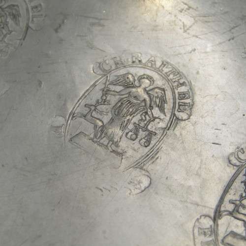 Antique 1842 CH. Raithel German pewter bowl