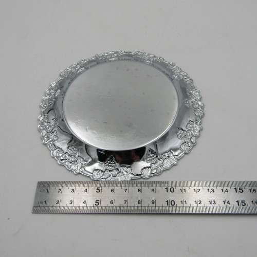 Vintage Chrome plated set of 6 coasters & 2 wine bottle coasters