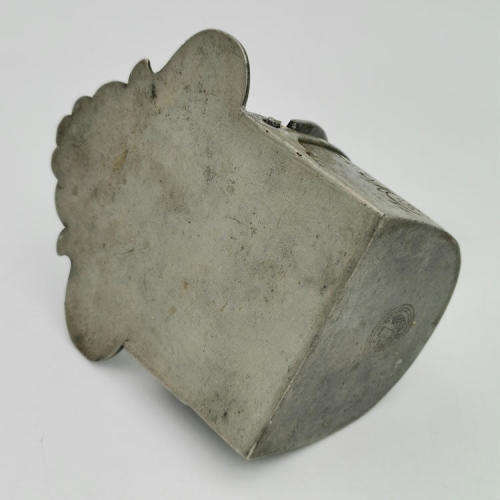 Antique Gnadental Zinn Edward Scholl German pewter salt holder