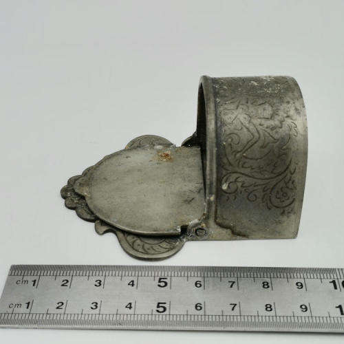 Antique Gnadental Zinn Edward Scholl German pewter salt holder