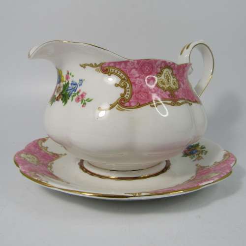 Royal Albert Lady Carlyle gravy boat & saucer