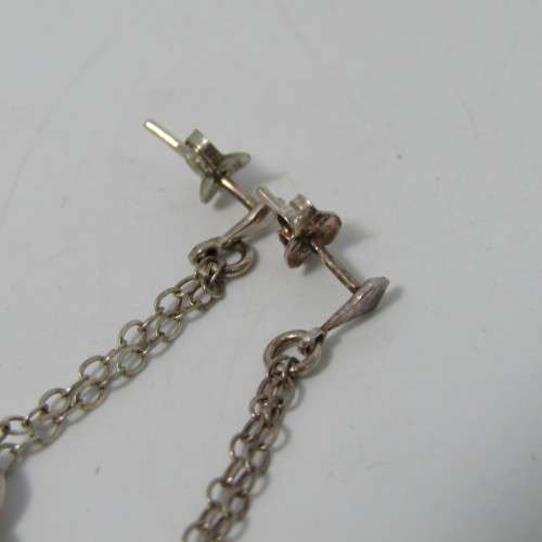 Pair of Sterling Silver heart shaped earrings - weighs 3,0g