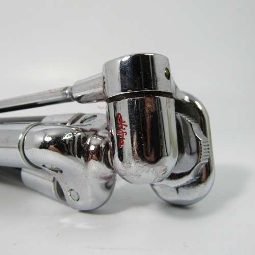 Vintage Hifra camera tripod in leather pouch