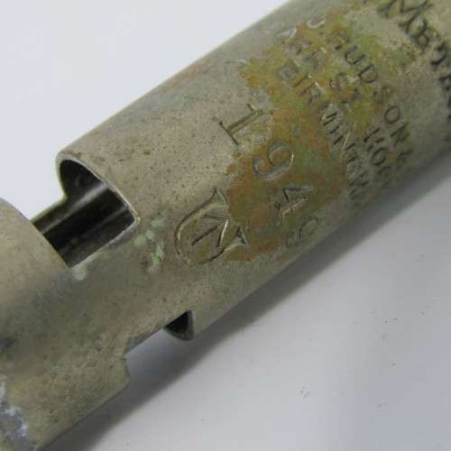 1949 The Metropolitan military whistle by J. Hudson & Co.