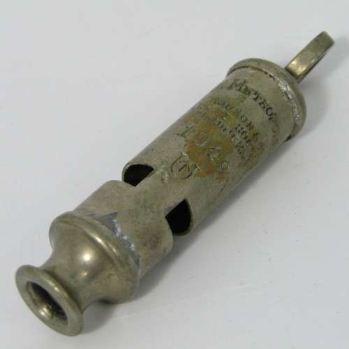 1949 The Metropolitan military whistle by J. Hudson & Co.
