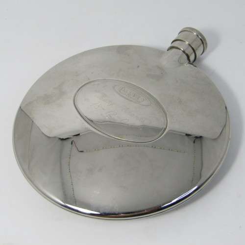 Dalvey Scotland stainless steel hipflask with foldable cup